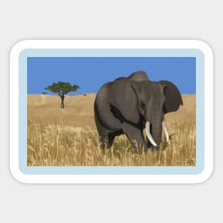 Elephant Digital Painting Sticker